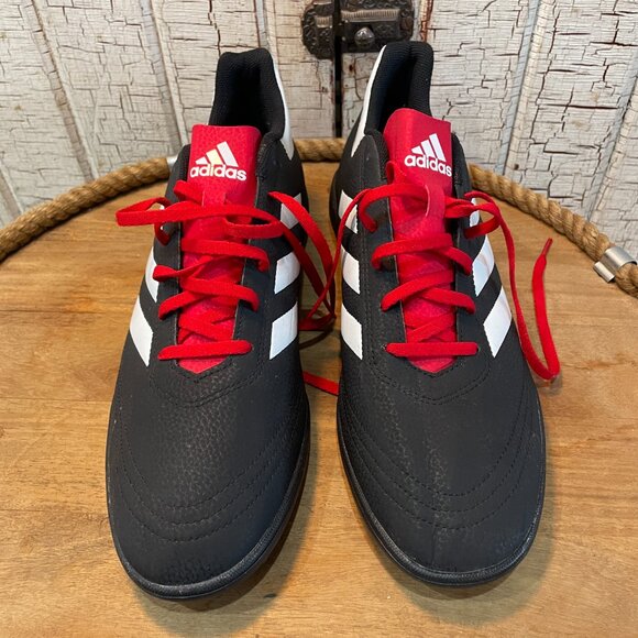 Adidas Goletto VI TF soccer shoe in the Core Black/Cloud White/Scarlet NWOT 13 - Picture 2 of 7
